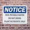 Signmission Non-Potable Water Do Not Drink Plant Nutrients, 18 in W x Rectangle, Plastic OS-2PACK-NS-P-1218-L-15090 - alternate 4